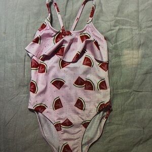 Watermelon Print Kids Swim One Piece